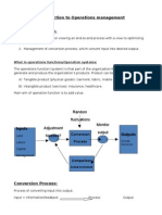 Introduction To Operations Management: Random Fluctuations Monitor Output Adjustment Needed?