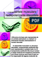 Relaxantele Musculare Nedepolarizante Steroidiene