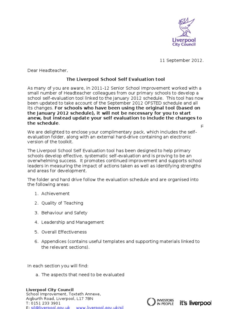 SSE Letter To Schools | PDF | Evaluation | Cognition