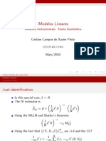 Imodelos Lineares: Variáveis Instrumentais: Teoria Assintótica