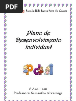 PLANO DE DESENVOLVIMENTO INDIVIDUAL - enviado pelo paixão de educar