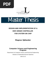 Master Thesis: Design and Implementation of A DDR Sdram Controller For System On Chip