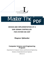Master Thesis: Design and Implementation of A DDR Sdram Controller For System On Chip