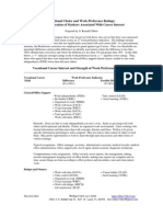 Work Preferences and Their Relationship to Vocational Choice