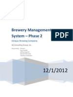 Brewery Management System - Phase 2: Unique Brewing Company