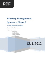 Brewery Management System - Phase 2: Unique Brewing Company