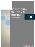 Air and Water Pollution in Mthatha: Physical Sciences