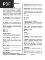 Assembly Language Abreviated