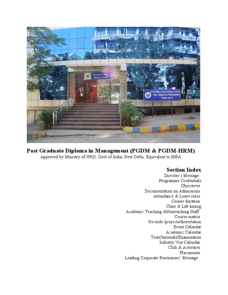 PGDM-HRM Program Overview | PDF