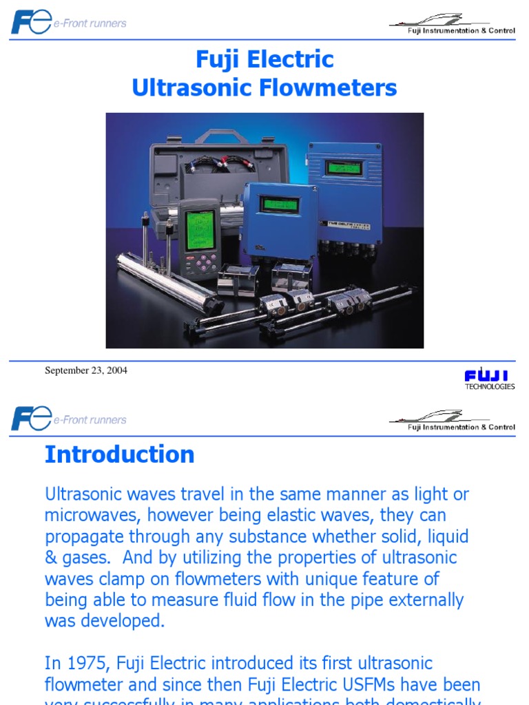 Fuji Electric Ultrasonic Flowmeters Guide | PDF | Flow Measurement ...