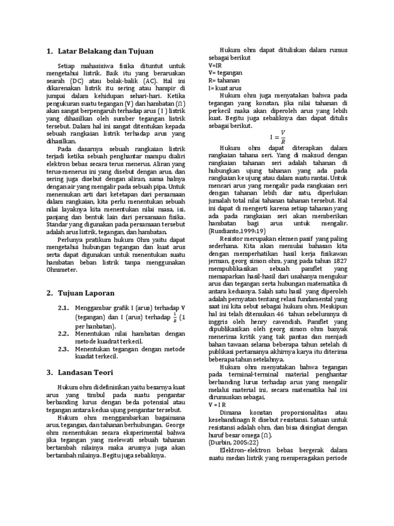 Laporan Praktikum Hukum Ohm New2