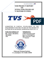 Minor Project Report On Tvs-Motors India