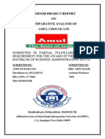 Download MINOR PROJECT REPORT ON marketing Strategy of Amul Choclate BBA by Amit Jain SN117478864 doc pdf