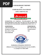 MINOR PROJECT REPORT ON marketing Strategy of Amul Choclate BBA