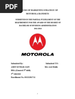 MINOR PROJECT REPORT ON Analysis of Marketing Strategy of Motorola Handsets BBA