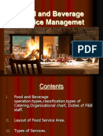 Food and Beverage Service Management