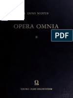 Johannes Duns Scotus Opera Omnia Volume 2 