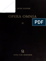 Johannes Duns Scotus Opera Omnia Volume 3 