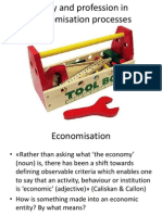 Policy and profession in economisation processes
