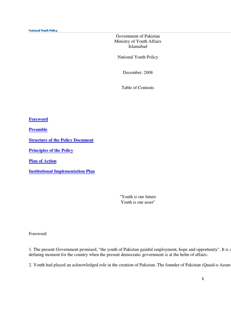 NATIONAL YOUTH POLICY PDF visual data 6