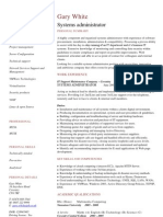 Systems Administrator CV Template