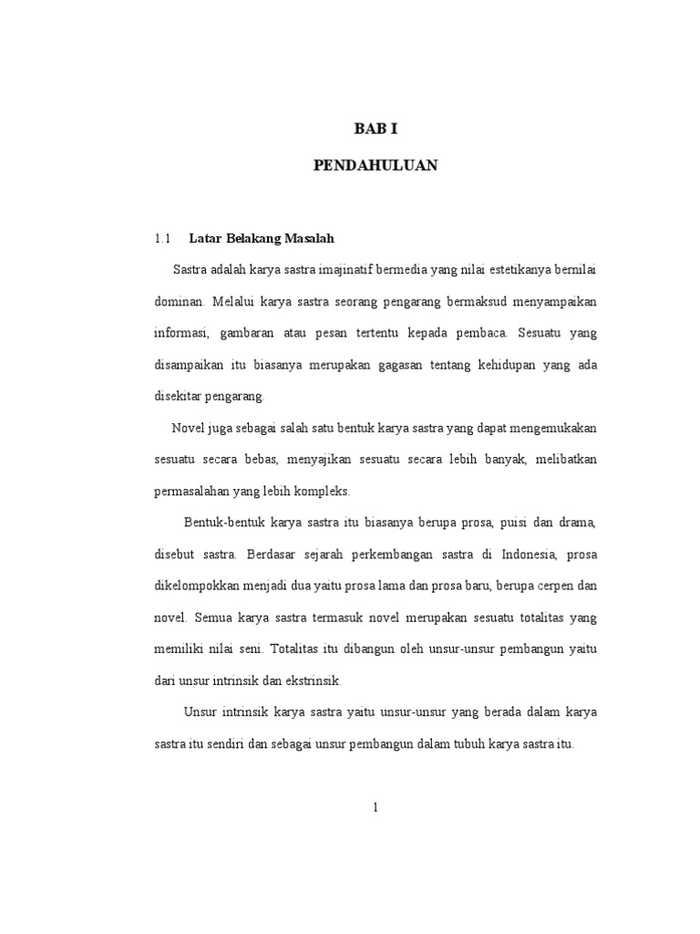 Contoh Novel Singkat Beserta Unsur Intrinsik Dan Ekstrinsiknya