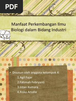 Manfaat Biologi Bidang Industri Pdf