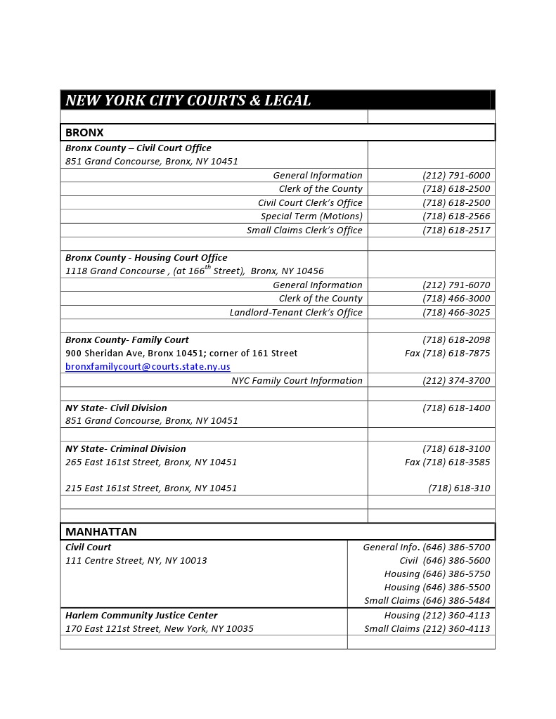 New York City Civil Court PDF