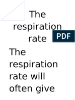 The Respiration Rate