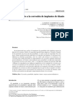 Comportamiento A La Corrosión de Implantes de Titanio Granallados - Aparicio