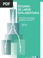 Resumen de labor parlamentaria 2012 Diputada Nacional Gabriela Michetti