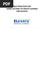 Best Practices For Using Lectora To Create Courses For Elevate