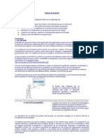 Objetivos y componentes de la política económica ecuatoriana