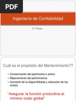 Ingeniería de Confiabilidad 2 ° PARTE