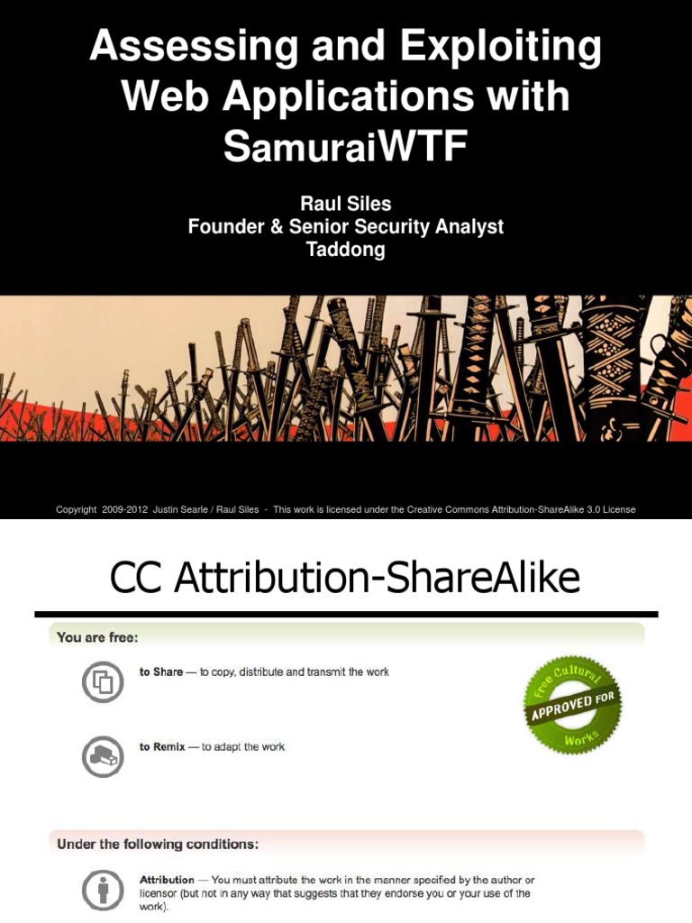 SamuraiWTF Course Slides v14 - BruCON 2012 | PDF | Technology & Engineering