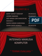 Evaluasi Teknik Interaksi Manusia Komputer