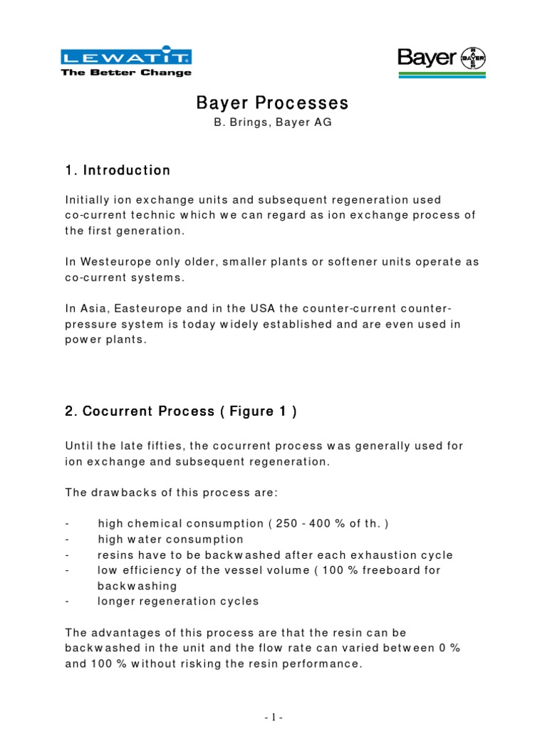 An In-Depth Review of Bayer Processes for Ion Exchange and Water ...