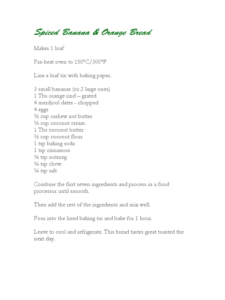 Banana Bread PDF