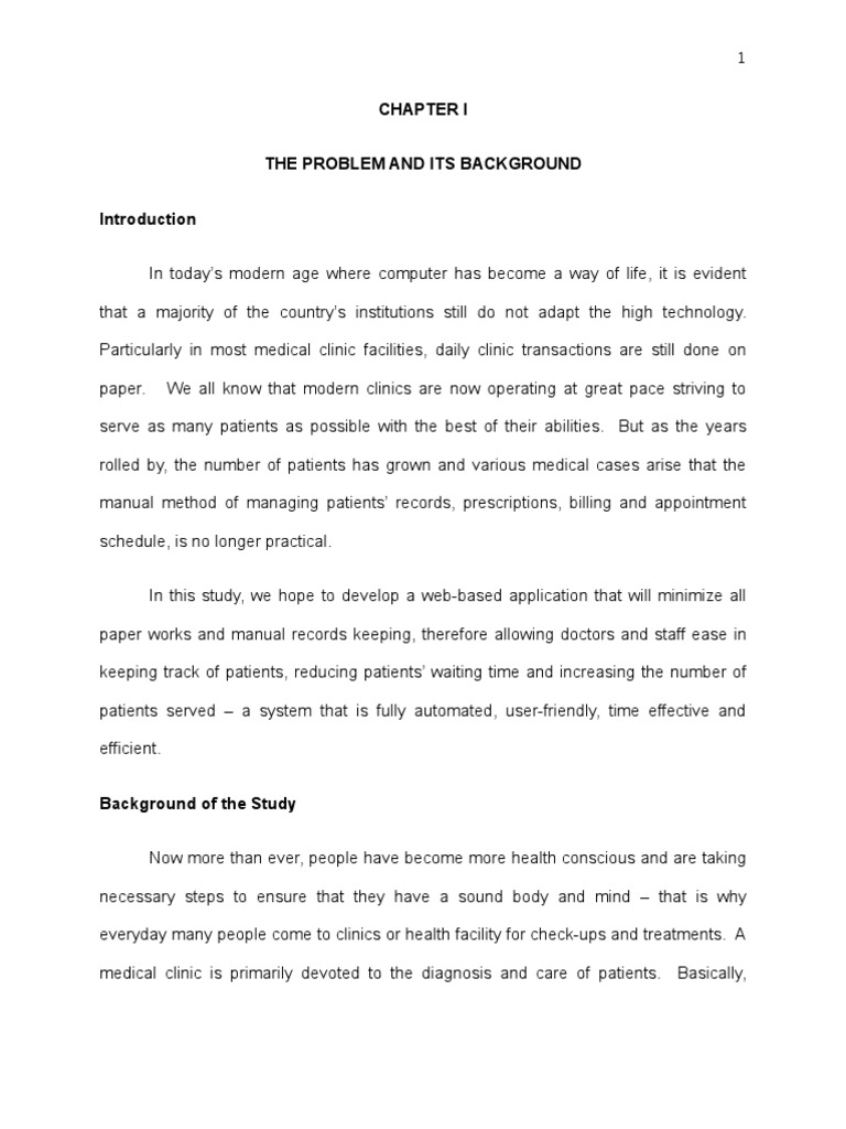 Thesis background of the study format