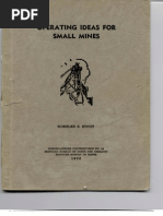 Operating Ideas For Small Mines