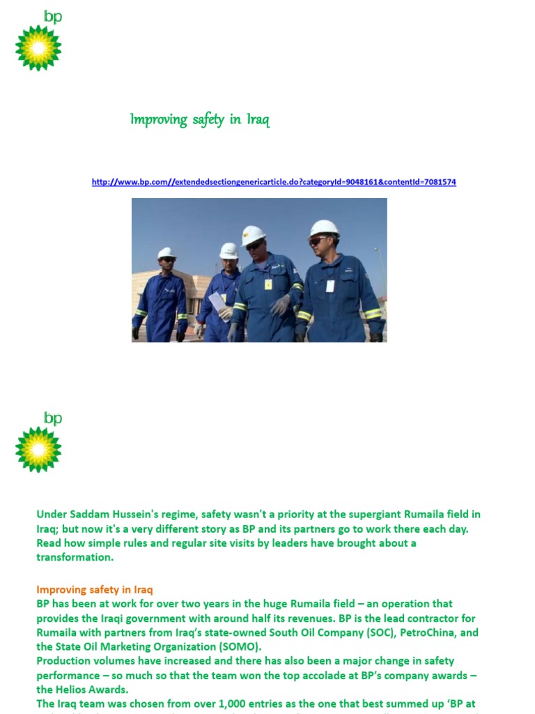 Improving Safety in Iraq PDF Bp Iraq