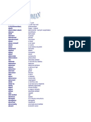 order Huh Solve Dictionar Englez Roman | PDF
