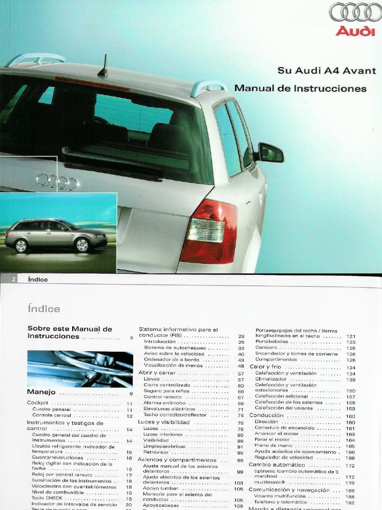 Manual de Usuario Audi A4 PDF