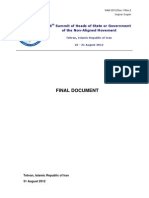 Final Document of NAM Summit - 2012 