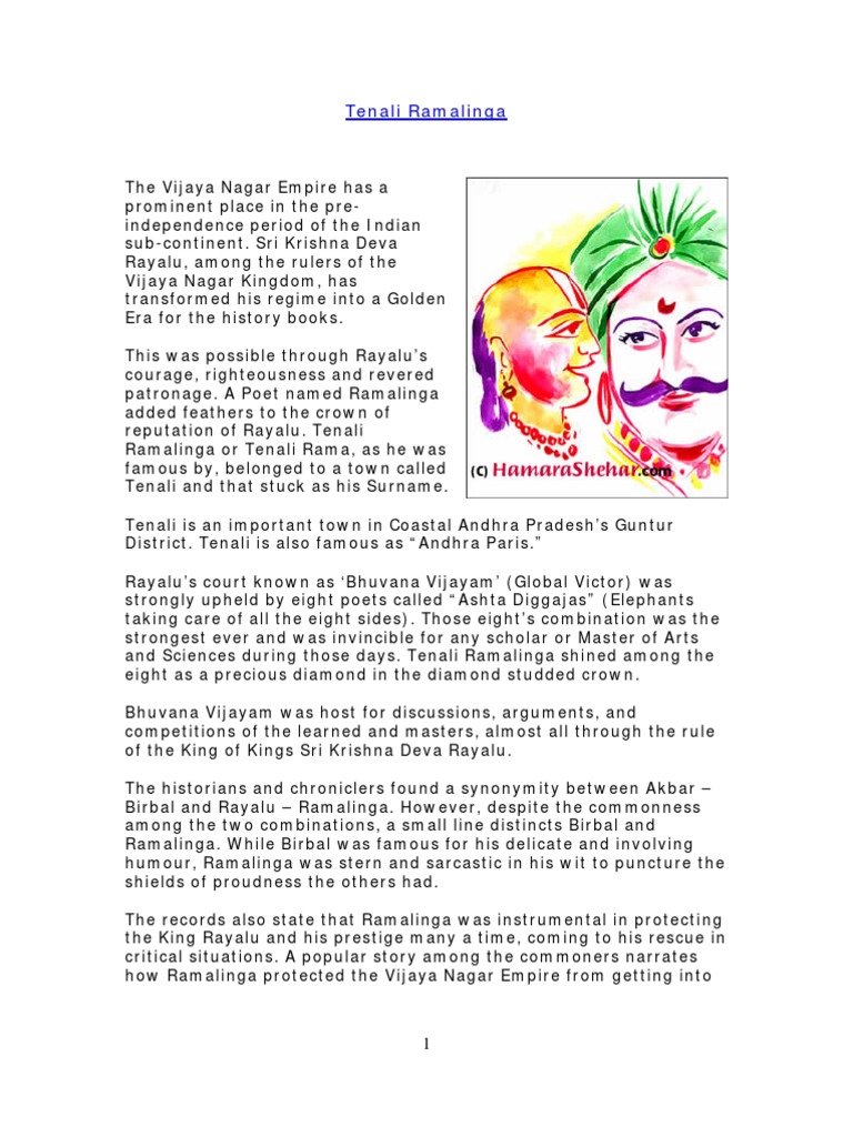 Tenali raman stories english pdf download