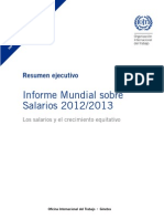 RESUMEN EJECUTIVO Informe Mundial Sobre Salarios 2012/2013