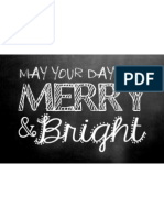 Merry and Bright Holiday Art Print