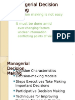 Management Func. & Behaviour - Decision Making Model