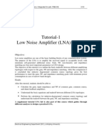 Tutorial-1 Low Noise Amplifier (LNA) Design: Objective