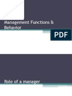 MGMT Functions and Behaviour